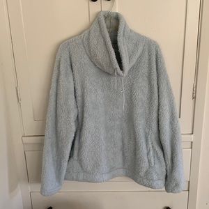 Sabrina Lauren Blue fuzzy pullover sweater size XL